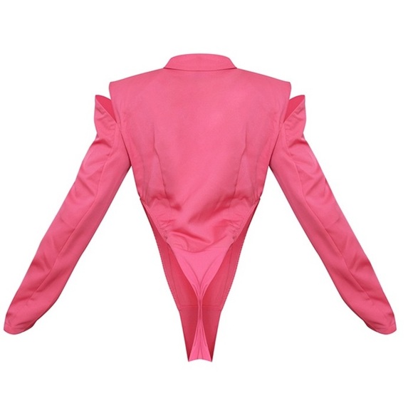 PrettyLittleThing Pink Cutout Bold & Daring Bodysuit & Pants Set Size 12 NWT - Picture 8 of 14